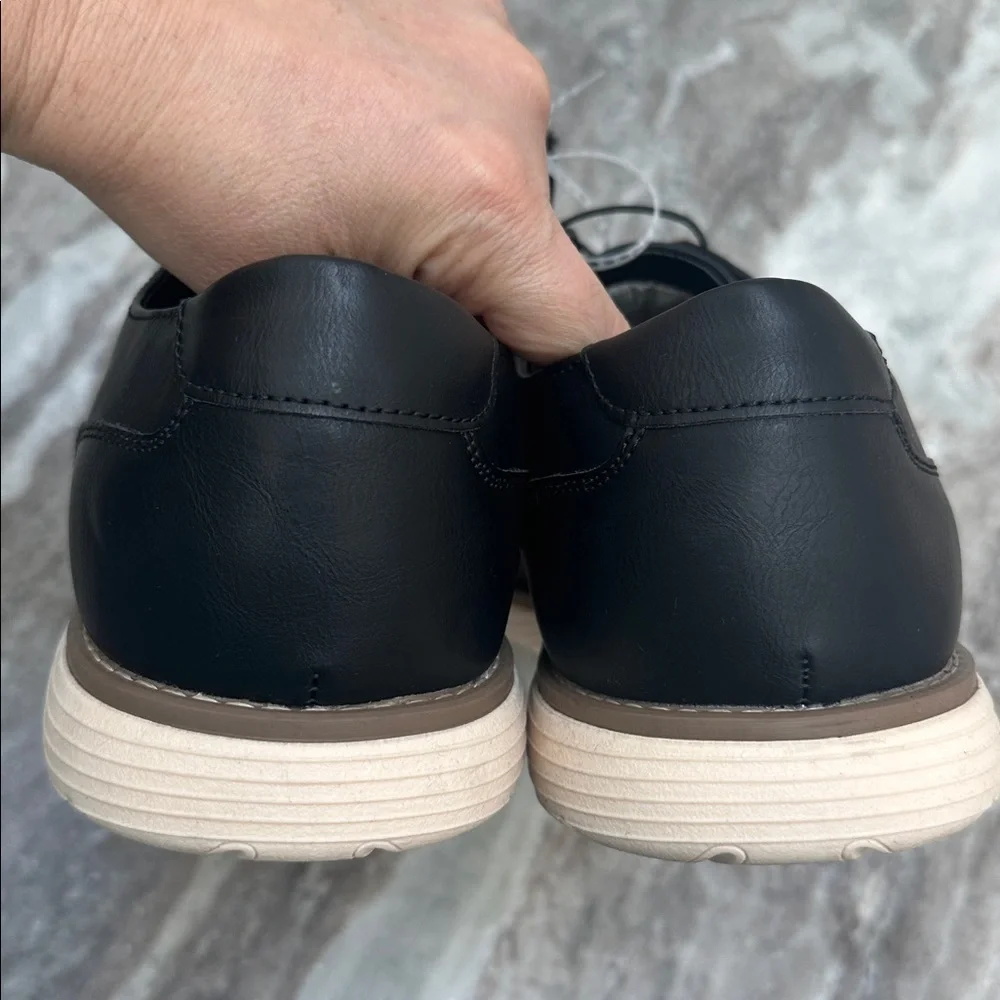 NEW Perry Ellis Ultra Foam Men's Black Derby Shoes Sz 12